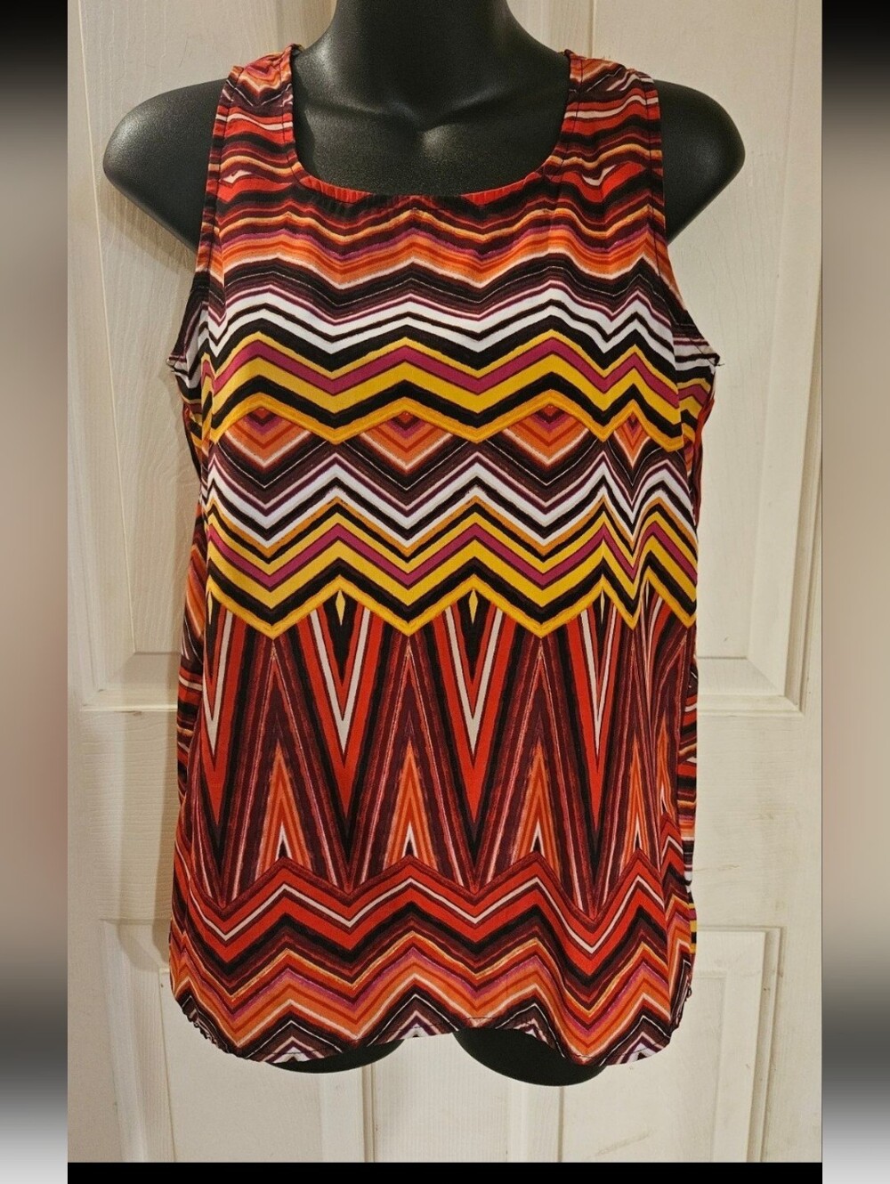 Olive & Oak Zigzag Chevron Tank Top in Red, Yellow, Black, White